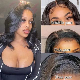 Brazilian Lace Frontal  Body Wave Short Bob Wig