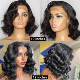 Brazilian Lace Frontal  Body Wave Short Bob Wig