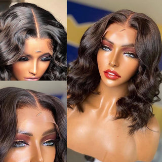 Brazilian Lace Frontal  Body Wave Short Bob Wig