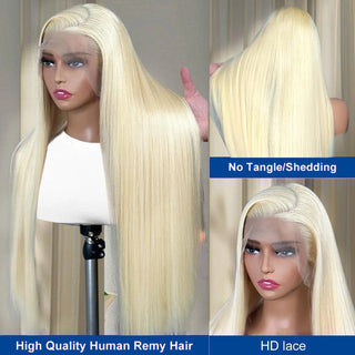 613 Honey Blonde Virgin Brazilian Straight Lace Front Wig