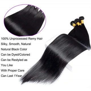 Virgin Brazilian Straight Bundle- 3 Bundles or 1PC