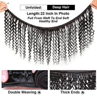 12A Brazilian Deep Wave Human Hair Bundles