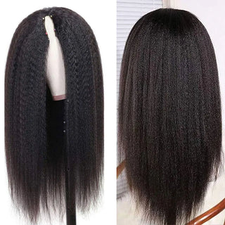 Virgin Brazilian Kinky Straight U V Part Wig