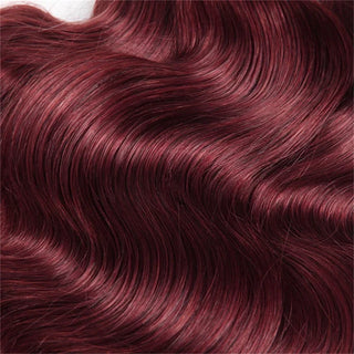 99J Burgundy Virgin Brazilian Body Wave Bundles