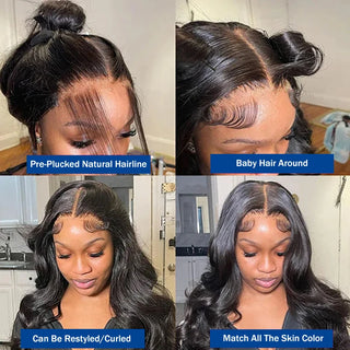 Virgin Brazilian Body Wave Lace Front Wig