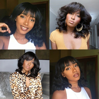 Short Body Wave Natural Human Hair Wig