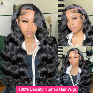 Virgin Brazilian Body Wave Lace Frontal Wig 13x 6, 13x4, 4x4