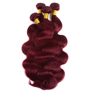 99J Burgundy Virgin Brazilian Body Wave Bundles