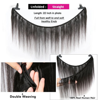 Virgin Brazilian Straight Bundle- 3 Bundles or 1PC