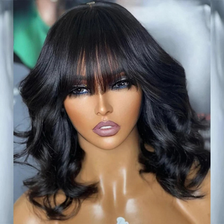 Short Body Wave Natural Human Hair Wig