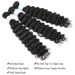 12A Brazilian Deep Wave Human Hair Bundles