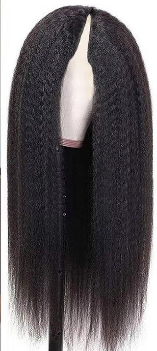 Virgin Brazilian Kinky Straight U V Part Wig