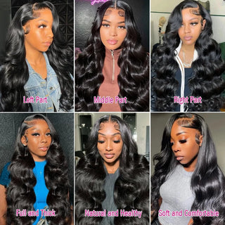 Virgin Brazilian Body Wave Lace Frontal Wig 13x 6, 13x4, 4x4