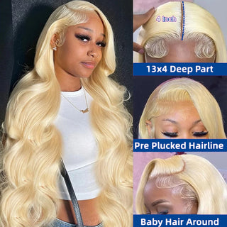 613 Honey Blonde Virgin Brazilian Straight Lace Front Wig